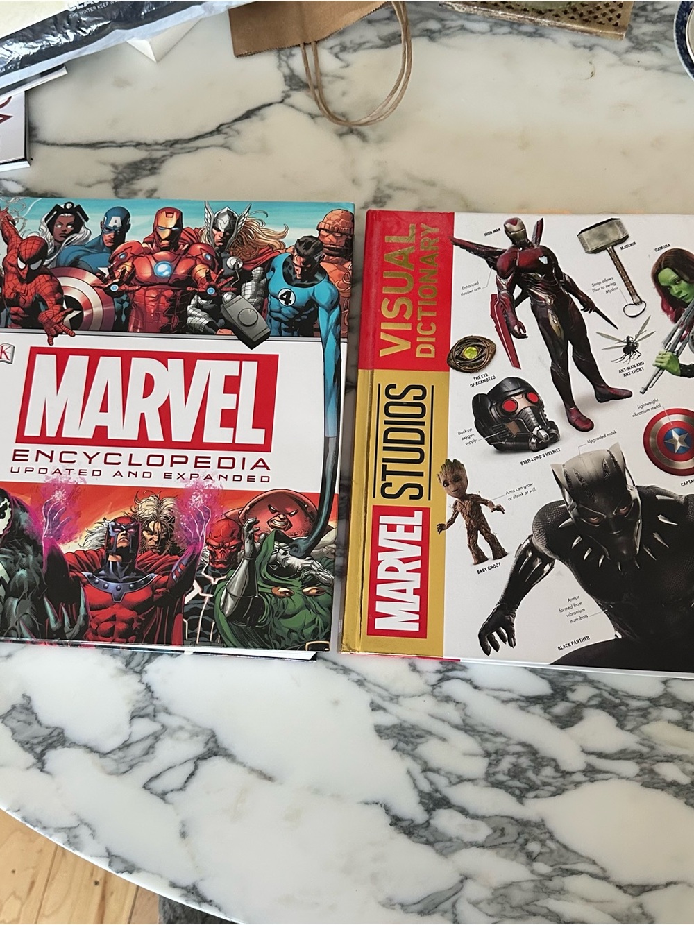 Marvel Encyclopedia, & Marvel Studio Visual Dictionary Hard Covers